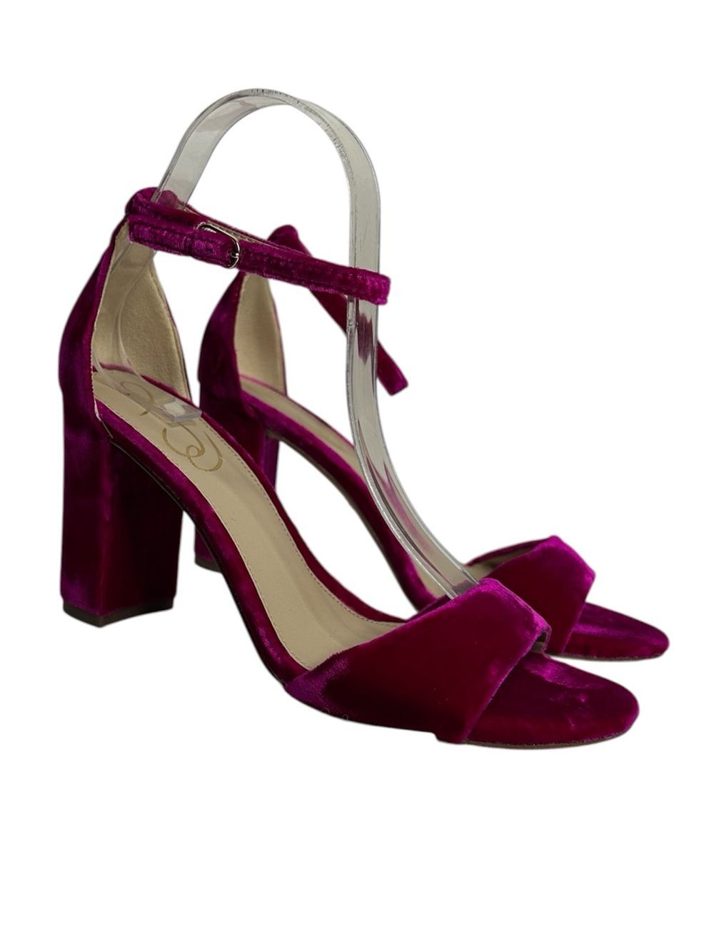 New Sam Edelman Yaro block heel sandals 6.5 Raspberry Pink